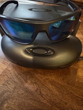 Oakley Matte Black Split Shot Sunglasses Prizm Sapphire Polarized